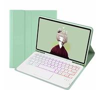 Tastiera Trackpad Per Ipad 10.9 Pollici 10A Generazione Con Supporto Per Matita, Bluetooth Staccabile 7 Colori Tastiera Retroilluminata Caso Per L'ultimo Ipad 10Th 10.9 "2022,Light green