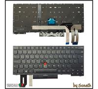 TASTIERA TURCA PER LENOVO THINKPAD T490 20N2 20N3 NERA CON FRAME RETROILLUMINATA