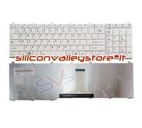 Tastiera USA Bianco Toshiba Satellite C650-BT2N11, C650-BT2N13, C650-BT2N15