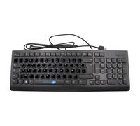 Tastiera Usb Cablata Lenovo + Adesivi Layout Azerty Fancese Preapplicati Nero_