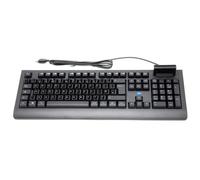 TASTIERA USB CON LETTORE DI SMART CARD + ADESIVI PER LAYOUT INGLESE UK QWERTY