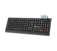 Techly 366402 Tastiera USB con Lettore Smart Card Integrato per CNS CIE e CRS Tessera Sanitaria Nero