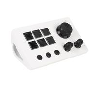 Tastiera Visiva per OBS, per Twitch, per YouTube e Altre Applicazioni e Software da Attivare, Adatta per OS X e PC, 6 Tasti a Molla Touch, Tasti LCD (WHITE)