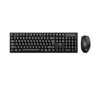 Ewent Kit Set Tastiera e Mouse Wireless, Layout QWERTY Italiano per PC/Notebook/Laptop, Windows, unico ricevitore USB, nero