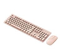 Tastiera wireless e mouse, sottile, sottile, 2,4 G, senza fili, con tastiera e mouse silenzioso, con tastierino numerico da 1600 DPI, per casa, ufficio, PC e computer portatili (rosa)