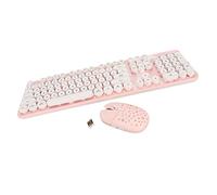 Tastiera Wireless e Tuta per Mouse Cappello Rotondo Tastiera Connessioni Wireless Punk Combo per Game Office, Combo Tastiera e Mouse (#2)