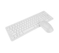 Tastiera wireless Mouse 108 tasti Tastiera wireless multifunzione 2.4G Mouse Combo Alta sensibilità Nessun ritardo(bianca)