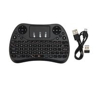 Tastiera wireless per Android TV, connessione wireless a 2,4 GHz, mini mouse touchpad portatile con retroilluminazione RGB e batteria ricaricabile,