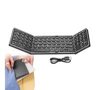 Tastiera wireless ripiegabile, tastiera pieghevole - Supporto multilingue Tastiera multisistema - Tastiera portatile wireless ripiegabile in tre per laptop e tablet