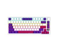 TASTIERE LORGAR KBP7075W Pro, QWERTY, USB-C, Bianco/Rosso/Viola