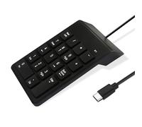 Tastiere numeriche USB C cablate, tastiera USB a 10 tasti, Numpad portatile 23 tasti tipo C Slim Mini tastiera numerica tastiera cablata per laptop PC Surface Pro Notebook Calcola ChromBook, tastiere