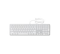 Satechi Tastiera con Cavo Slim LX3 , Formato Completo con Tastierino Numerico, USB-C, Tasto per Cambio Sistema Operativo, per Mac, Windows e Android - Argento