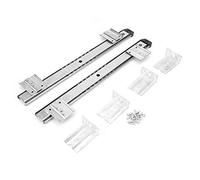 Tastiere Vassoio con cuscinetti a sfera Slides 2Pcs Staffa per binario di scorrimento per tastiera da scrivania in acciaio laminato a freddo addensato (bianco)