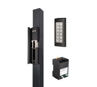Tastierino Argento con Alimentazione e Fermata in Alluminio, Verde Muschio, Grigio Antracite, Nero Locinox Modulec-Sa-Kit - Alluminio