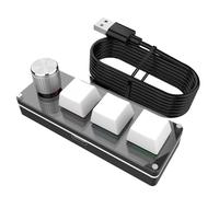 Tastierino macro - rotante con tastierino silenzioso, tasti meccanici multifunzione, miglioramento della produttività Desktop ergonomico completamente programmabile | Accessorio per il lavoro