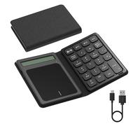 Tastierino numerico Bluetooth con calcolatrice & trackpad - Tastierino numerico wireless portatile pieghevole ricaricabile a 23 tasti, trackpad Bluetooth, inserimento dati e calcolo, track pad 3 in 1