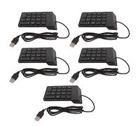 Tastierino Numerico Cablato Mini Tastierino Numerico Ergonomico con Digitazione Silenziosa per PC Portatile Desktop, USB Plug and Play per Banche Uomini D'affari [Materiale ABS, 18 Tasti,