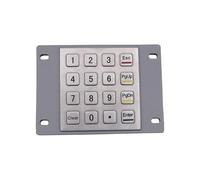 Tastierino numerico in acciaio inossidabile 4x4 con grado di protezione IP65 copertura in silicone impermeabile for macchine for autolavaggio self-service da esterno(RS232,Layout 1)