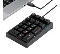 Tastierino numerico meccanico - Tastierino numerico compatto cablato, tasti di input a risposta rapida, strumento di calcolo per ufficio, design interruttore a chiave, tecnologia anti-ghosting |