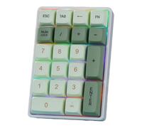 Tastierino numerico meccanico wireless Bluetooth a 21 tasti con interruttori sostituibili a caldo a chiave completa, retroilluminazione RGB multicolore, interruttori a chiave meccanici per laptop, Mac