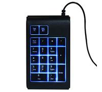Tastierino Numerico Retroilluminato - Tastiera Numerica Cablata Mini USB - Sensazione Meccanica a 19 Tasti - Respirazione Tricolore - per Laptop da Ufficio/Casa(Nero)