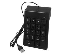 Tastierino Numerico USB a 19 Tasti per Portatile senza Numpad | Uso Connessione Usb, Plastica Nera, per Contabilità, Banche e Fogli di Calcolo