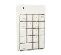 Tastierino Numerico USB Wireless a 18 Tasti Soft Press Touch per Ufficio, Lavoro, Casa, Plug and Play (WHITE)