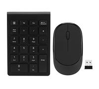 Tastierino Numerico Wireless 2.4G, Set Mouse Ottico Muto, con Tastiera Digitale a 22 Tasti Senza Interruttori, per 7/8/10 / MAC /