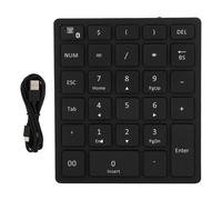 Tastierino numerico wireless Bluetooth, tastierino numerico portatile per contabilità finanziaria, tasti silenziati, plug and play, compatibilità