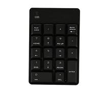 Tastierino Numerico Wireless USB Soft Press Touch a 18 Tasti per Applicazioni Finanziarie, Adatto per Utenti OS X Vista 7 (BLACK)
