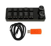 Tastierino Programmabile, Tastierino Wireless Programmabile a 10 Pulsanti e 2 Manopole, Tastiera di Scelta Rapida Wireless Sostituibile a Caldo, per Ufficio di Gioco