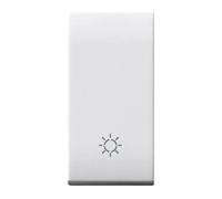 Tasto 1M illuminabile simbolo luce bianco - serie Vimar Plana