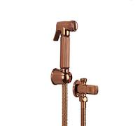 Tasto d'acqua, in ottone oro Bidet Bidet Doccia da bagno Doccia didattica Spruzzatore igienico doccia igienico dimora bidet tocco a parete montato su rubinetto set di rubinetti bidet LWX