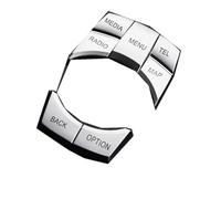 Tasto Decalcomanie Compatibile Con BMW Per La Serie 5 6 7 Per F10 F18 GT F07 2011-2017 5 Pezzi ABS Cromato Controllo Centrale Pulsante Multimediale Copertura Adesivo Rivestimento