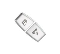 Tasto Decalcomanie Compatibile Con BMW Per Serie 5 Per E60 2004-2010 Car Styling Anteriore Pulsante Interruttore Luce Avvertimento Coperture Trim Adesivi Decorazioni Interni