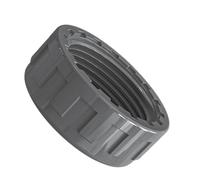 Tasto di raccordo per tubo I raccordi idraulici in PVC giunti di tenuta e estremità del tubo in PVC Connettore del tubo del filo femminile rotondo per giardino e tubi dell'acqua esterna grigio. 25mm