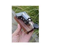 Tasto Dritto per l’Addestramento al Codice Morse, Tasto Telegrafico Manuale, con Feedback Sonoro e Luminoso, Strumento di Comunicazione Radio in Stile Vintage(Base in noce)