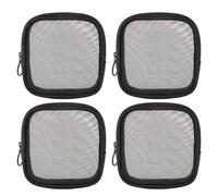 Tasto in maglia con cerniera da 4 pezzi Borsa da toilette a mesh da 4, 5x1 pollici Lightweight Lightweable Piccola cartiglia con cerniera per la borsa