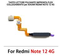 TASTO LETTORE PULSANTE IMPRONTA FLEX COLLEGAMENTO per XIAOMI REDMI NOTE 12 4G
