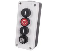 Tasto Pulsante Auf-Halt-Zu 3-fach Chiudibile Chiave con Rosso di Arresto