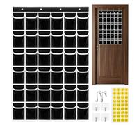 Tasto Tascabile - Tabletop Desktop Pocket Chart | Porta del Telefono per Il Telefono | Pockèts di Archiviazione A Parete Trasparenti con 8 Ganci per Telefoni Cellulari, 36 Tazze Trasparenti