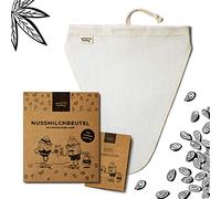 tastory - Sacchetto per latte di noce in canapa a forma di V per latte d'avena 25 x 30 cm I Sacchetti per latte di mandorla I Panno Lavable Per Prpduzione Bio
