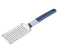 Tasty Grattugia a mano, ideale per grattugiare verdure, cioccolato e altro ancora, acciaio inossidabile di alta qualità, facile da usare, grigio, blu, argento, 25 x 5,7 cm