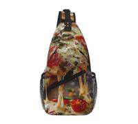 Tasty Pizza Crossbody Sling Bag Crossbody Spalla Borsa Petto Tracolla Tracolla Vita Fanny Pack Uomini Donne