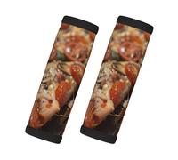 Tasty Pizza Print Car Handle Protector Bagagli Grip Wrap Grips 2 Pack Travel antiscivolo Soft Grip