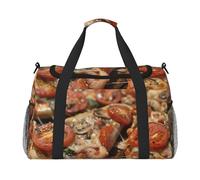 Tasty Pizza Print Daily Essentials Borsa da trasporto a mano di grande capacità per le gite del fine settimana borse stile