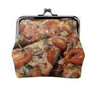 Tasty Pizza Print Versatile Portamonete Squisito Mini Portafoglio Carino Cambiare Sacchetto per Ogni Occasione