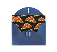 Tasty Pizza Printing - Biglietto di auguri in carta perlata, design unico, buste per ringraziamento, inviti