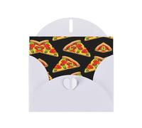 Tasty Pizza Printing - Biglietto di auguri in carta perlata, design unico, buste per ringraziamento, inviti
