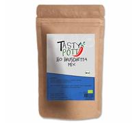 Tasty Pott Bio Bruschetta Mix 200 grammi | Cottura & Condimento | Varietà aromatica | Aglio Basilico | Antipasto Italiano Antipasti Pane alla griglia | Ricariche Confezione Vantaggio